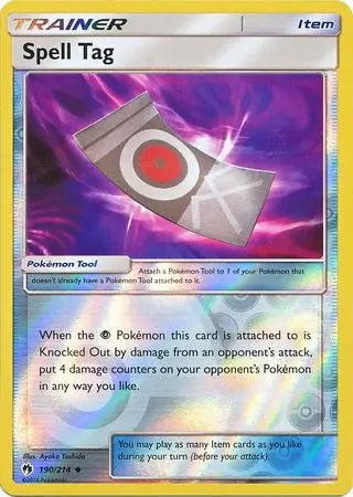 Lost Thunder Spell Tag #190/214 reverse holo
